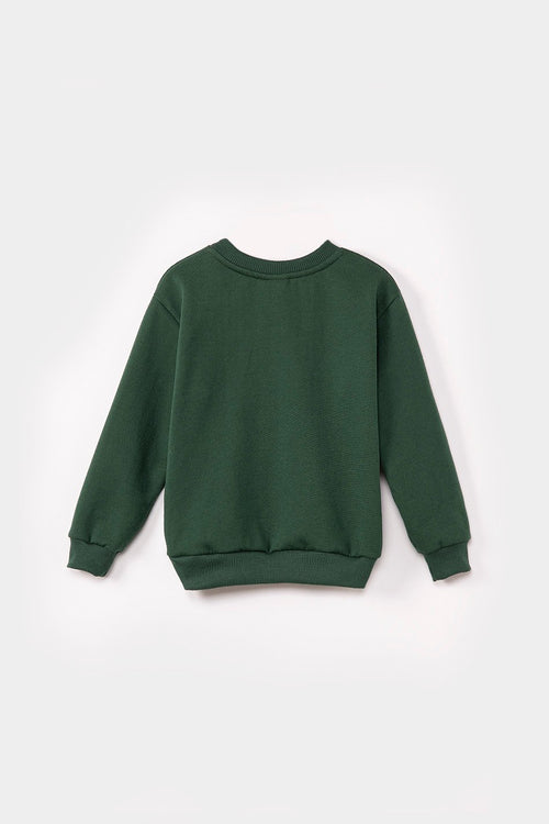 Sudadera Basic Verde Kid