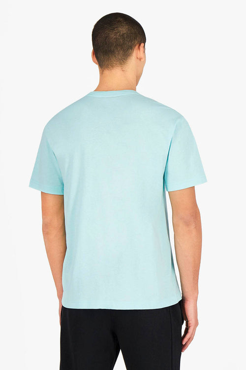 Champion-Tortenschachtel-Skript-Logo-Blau-T-Shirt