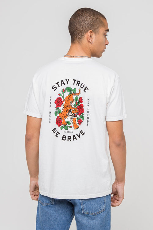 Stay True Washed White T-Shirt