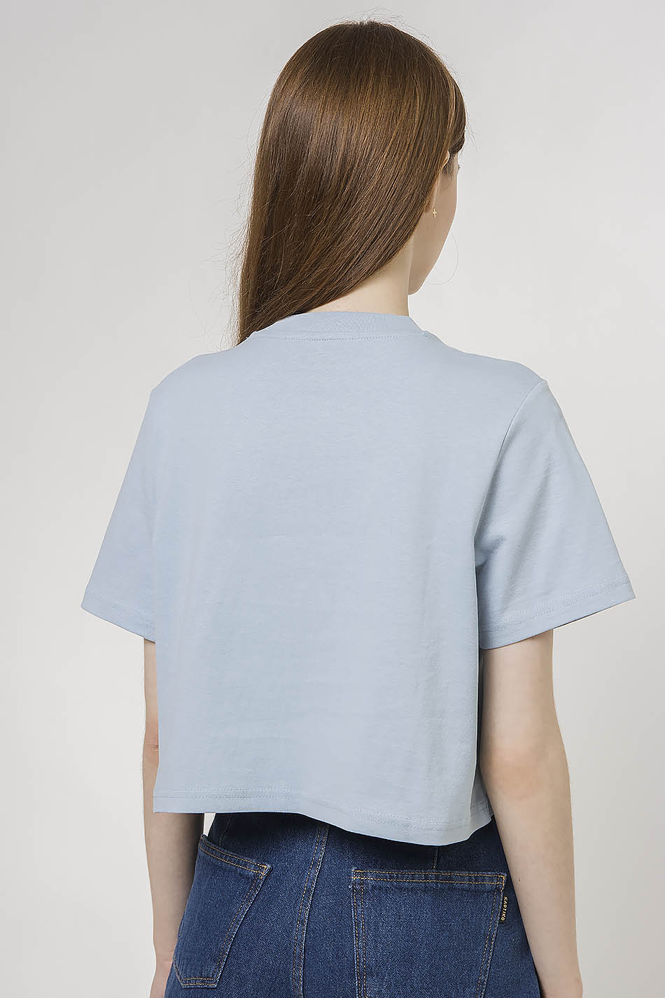 Porterdale blau Dickies Hemd Crop