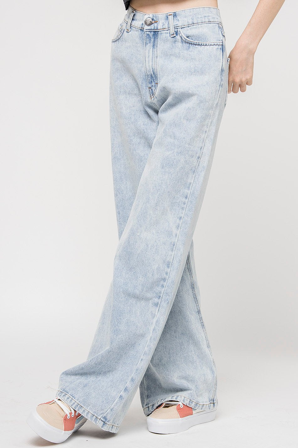 Wide Leg Denim Acid Jeans