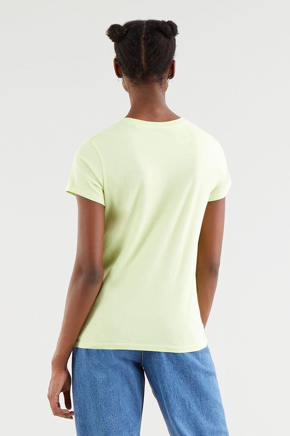 T-shirt Levi's The Perfect Circle Logo Shadow Citron vert