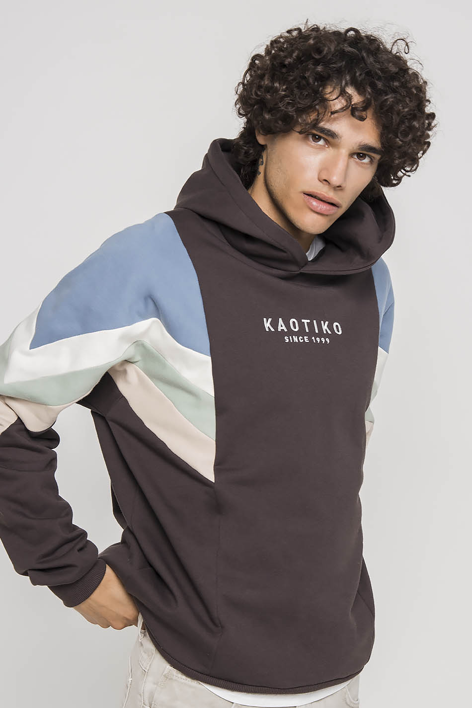 Ewan Grau/Blau/Elfenbein/Grün Pullover