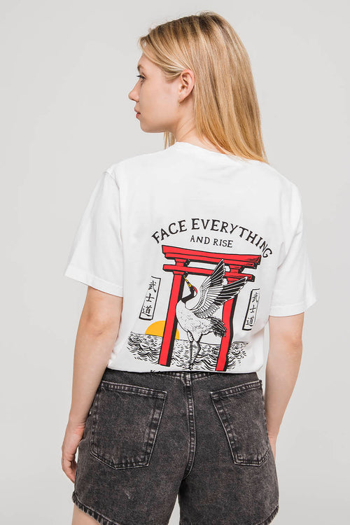 T-shirt délavé Face everything
