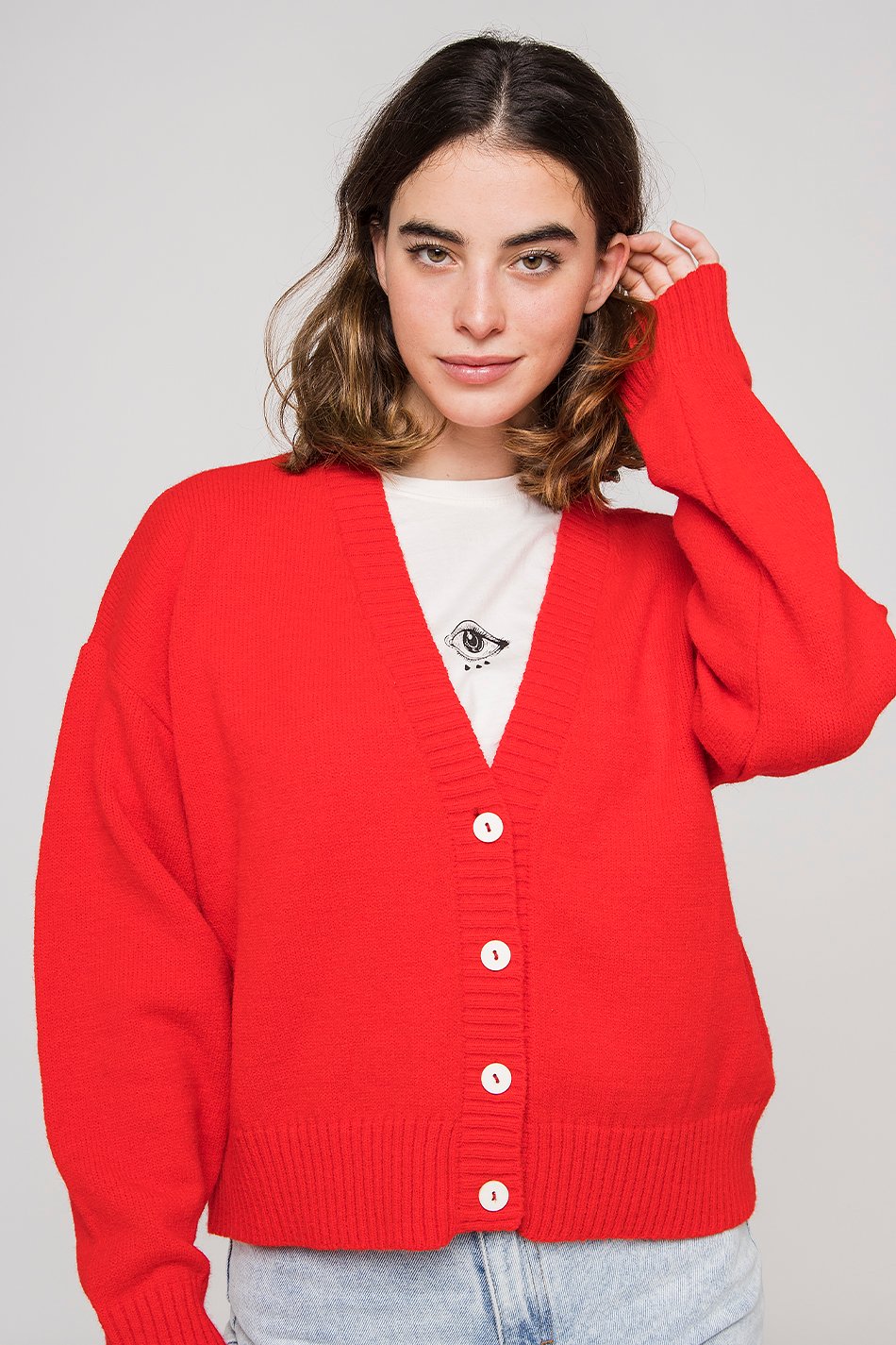 Cardigan Rojo