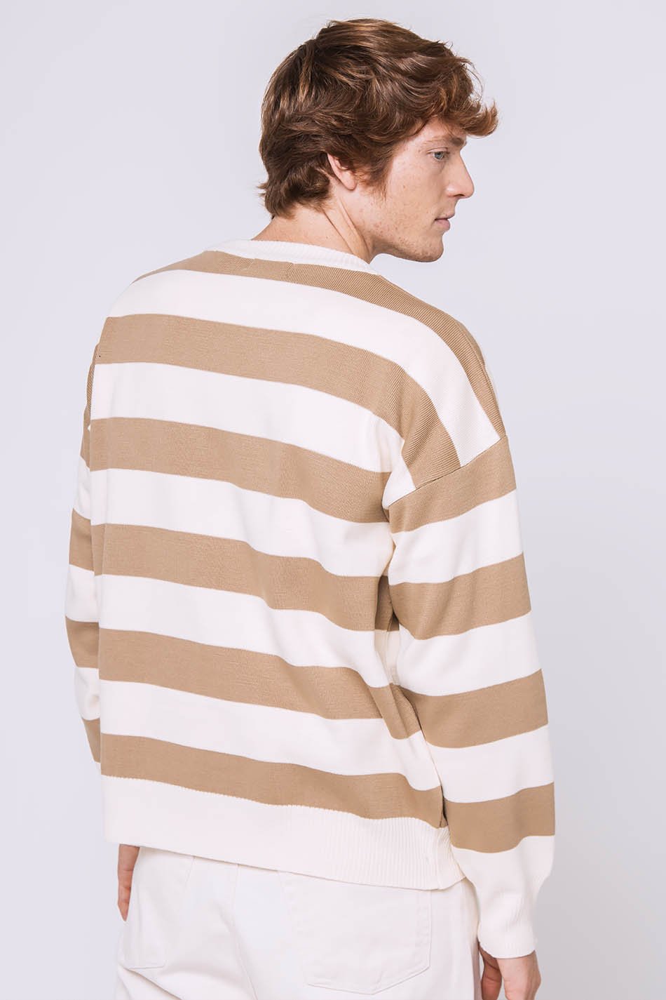 Anibal Stripes Pullover Beige