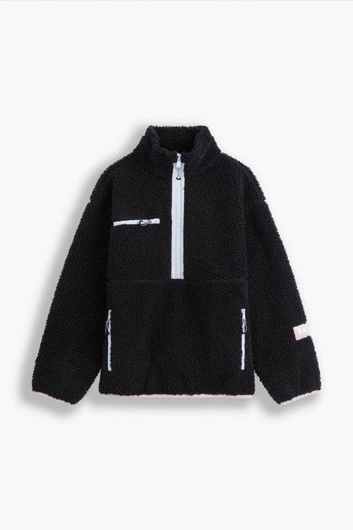 Levi's Sherpa Fleecepullover in Schwarz