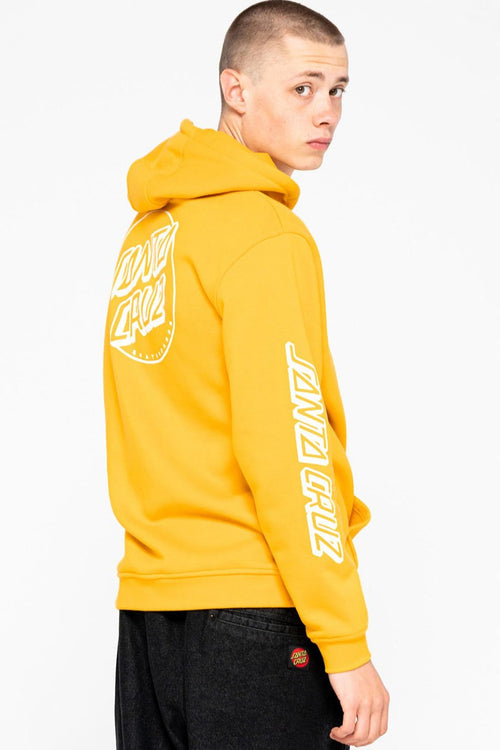 Santa Cruz Hood Opus Dot Stripe Mustard Kapuzenpullover