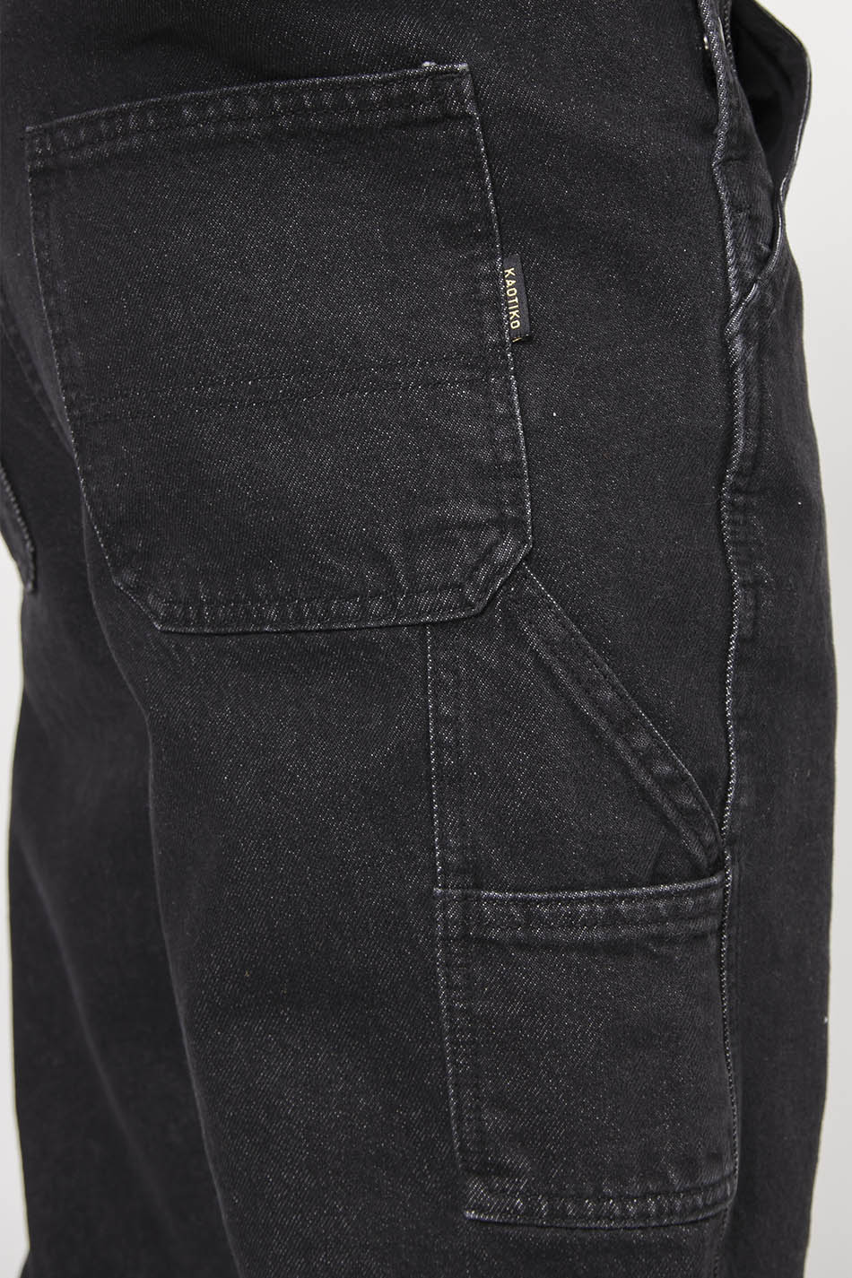 Salopette washed Black Denim