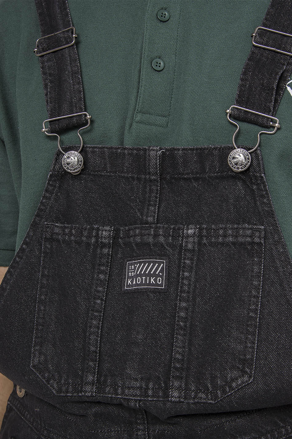 Salopette washed Black Denim