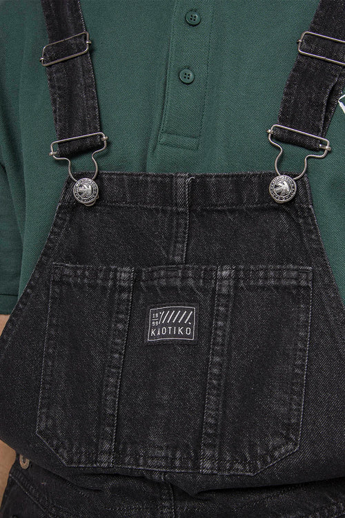 Salopette washed Black Denim