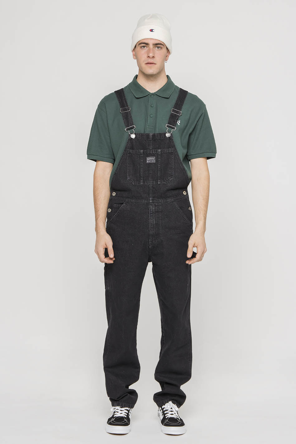 Salopette washed Black Denim