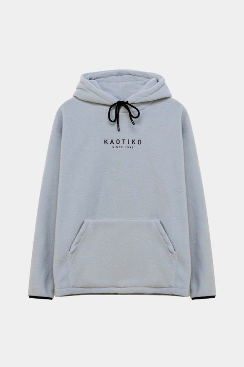 Graues Kapuzenfleece
