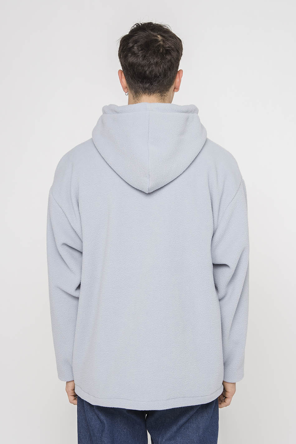Graues Kapuzenfleece