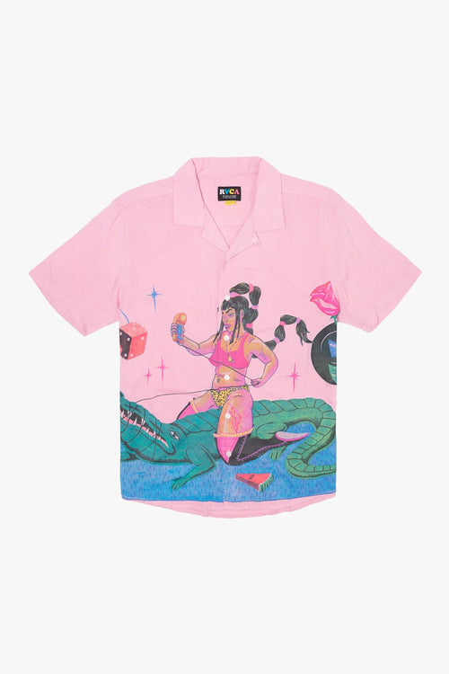 RVCA LP x KLW Gator Short Sleeve Hemd