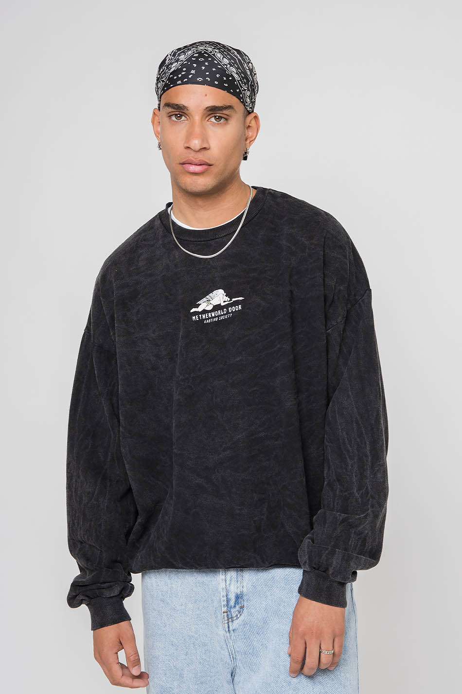 Washed Netherworld Door Sweatshirt