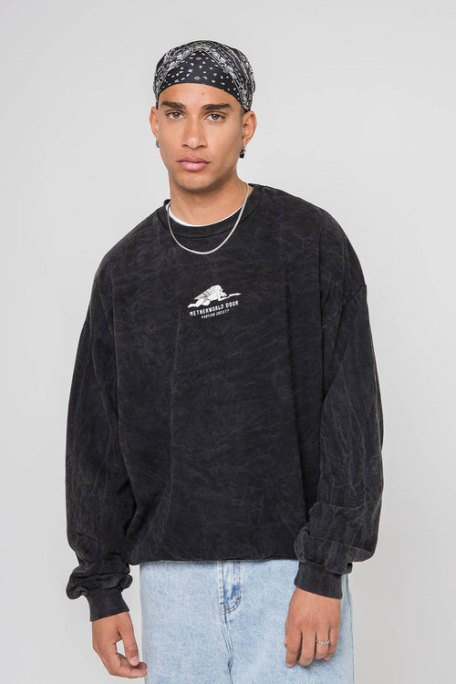 Washed Netherworld Door Sweatshirt