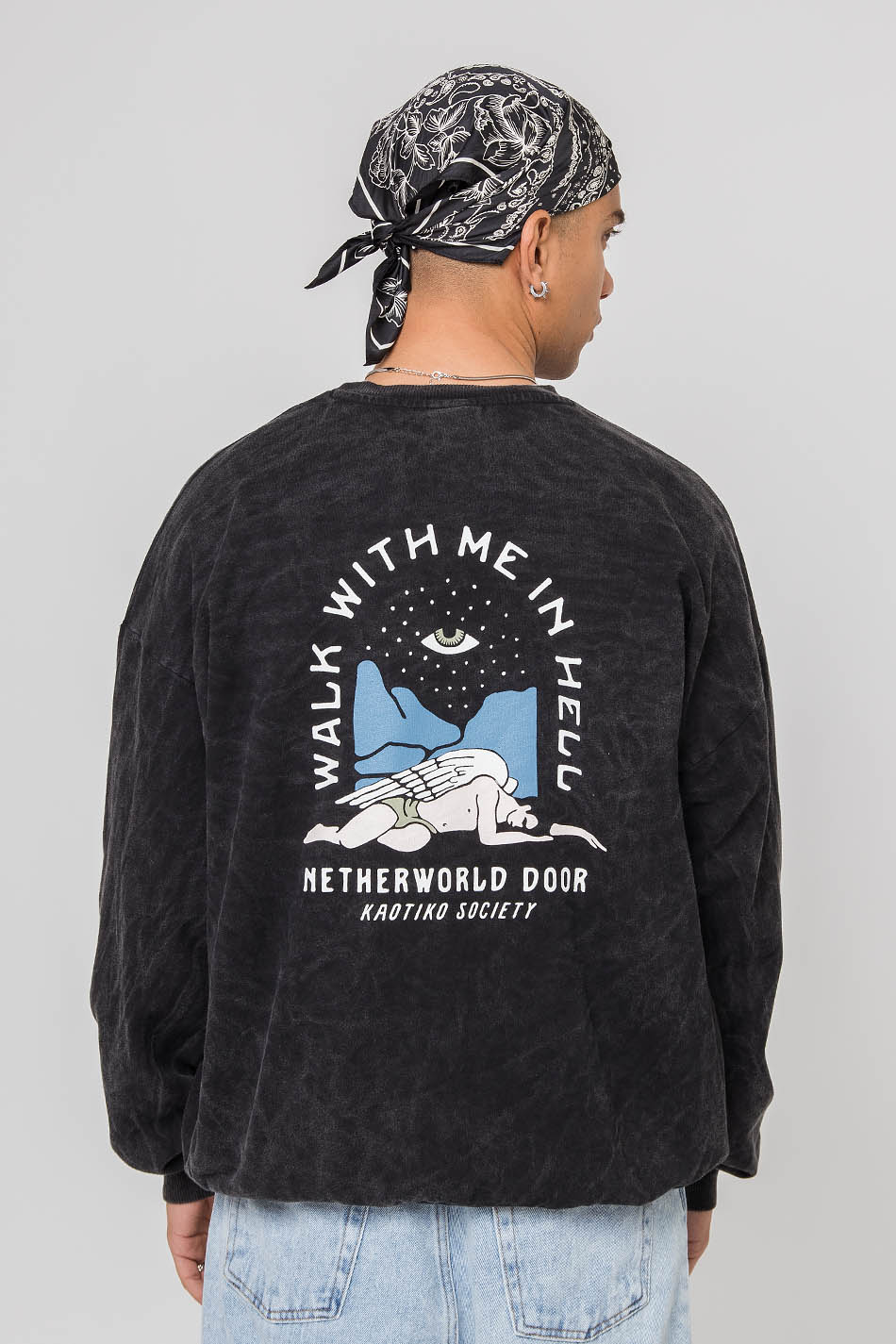 Washed Netherworld Door Sweatshirt