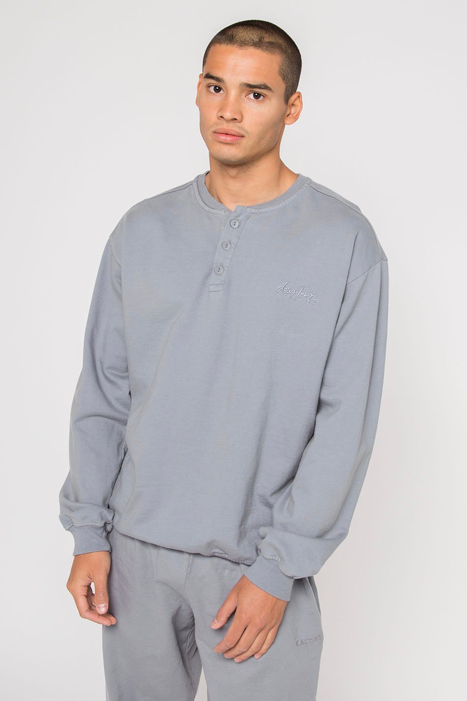 Palid Blue Helmer Washed Sweatshirt