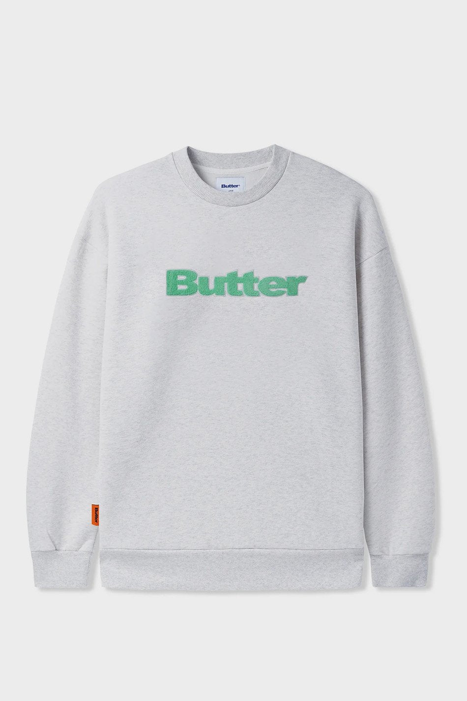 Sweatshirt Butter Goods Chenille Applique Crew Aschgrau
