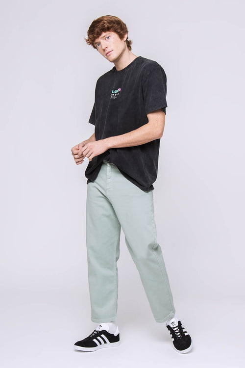 Pantalón Regular Cropped Denim Green