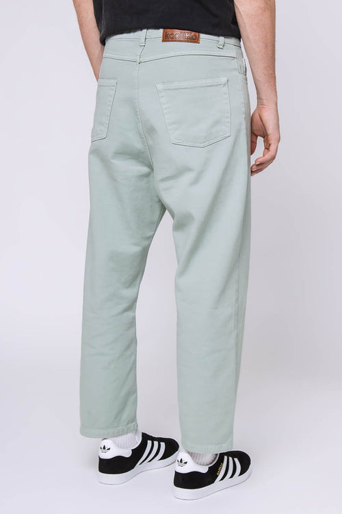 Pantalón Regular Cropped Denim Green