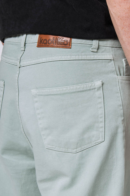 Pantalón Regular Cropped Denim Green