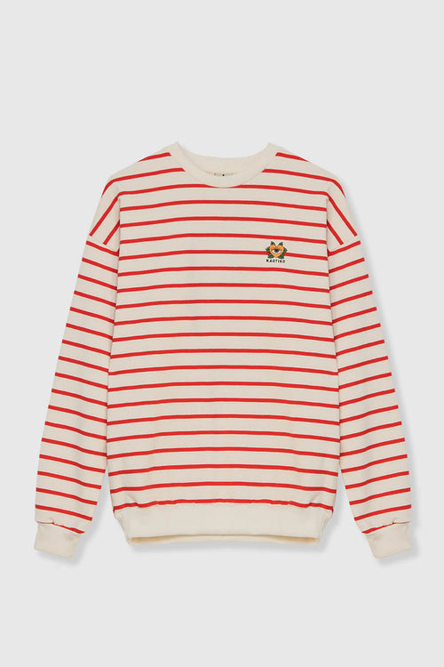 Red Heart Stripes Sweatshirt