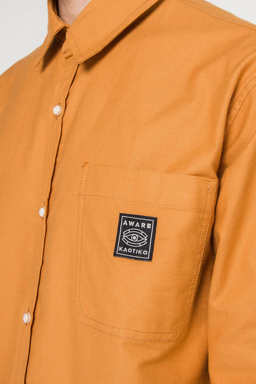 Camisa Washed Roger Mustard