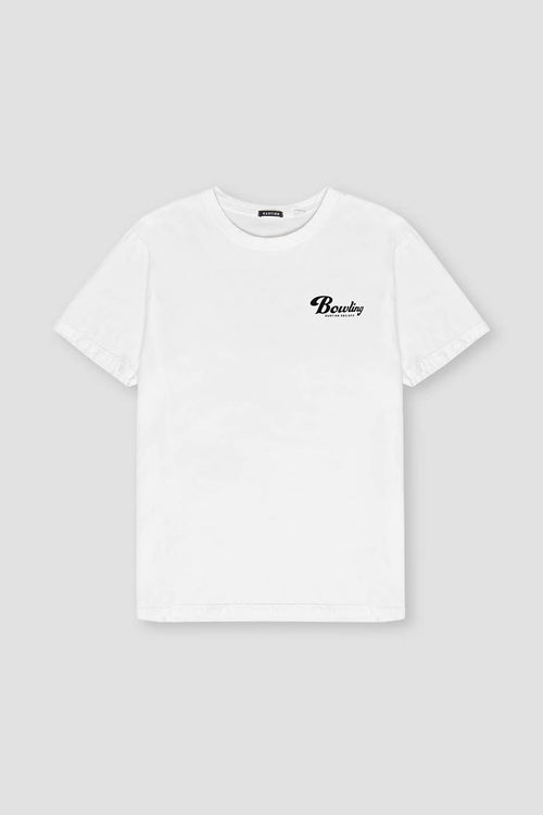 White Bowling Washed T-Shirt