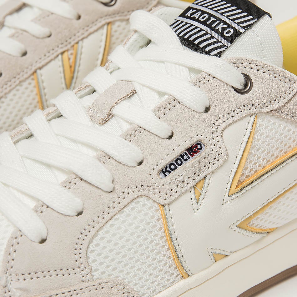 Kaotiko Boston White/ Yellow Sneaker