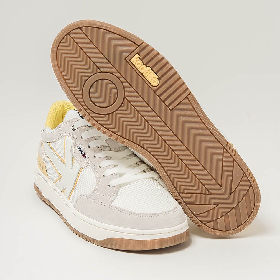 Kaotiko Boston White/ Yellow Sneakers