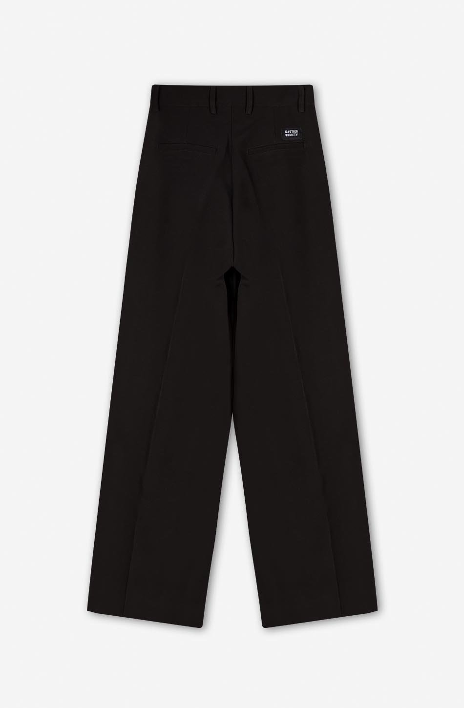 Wide Leg Black Peg Trousers