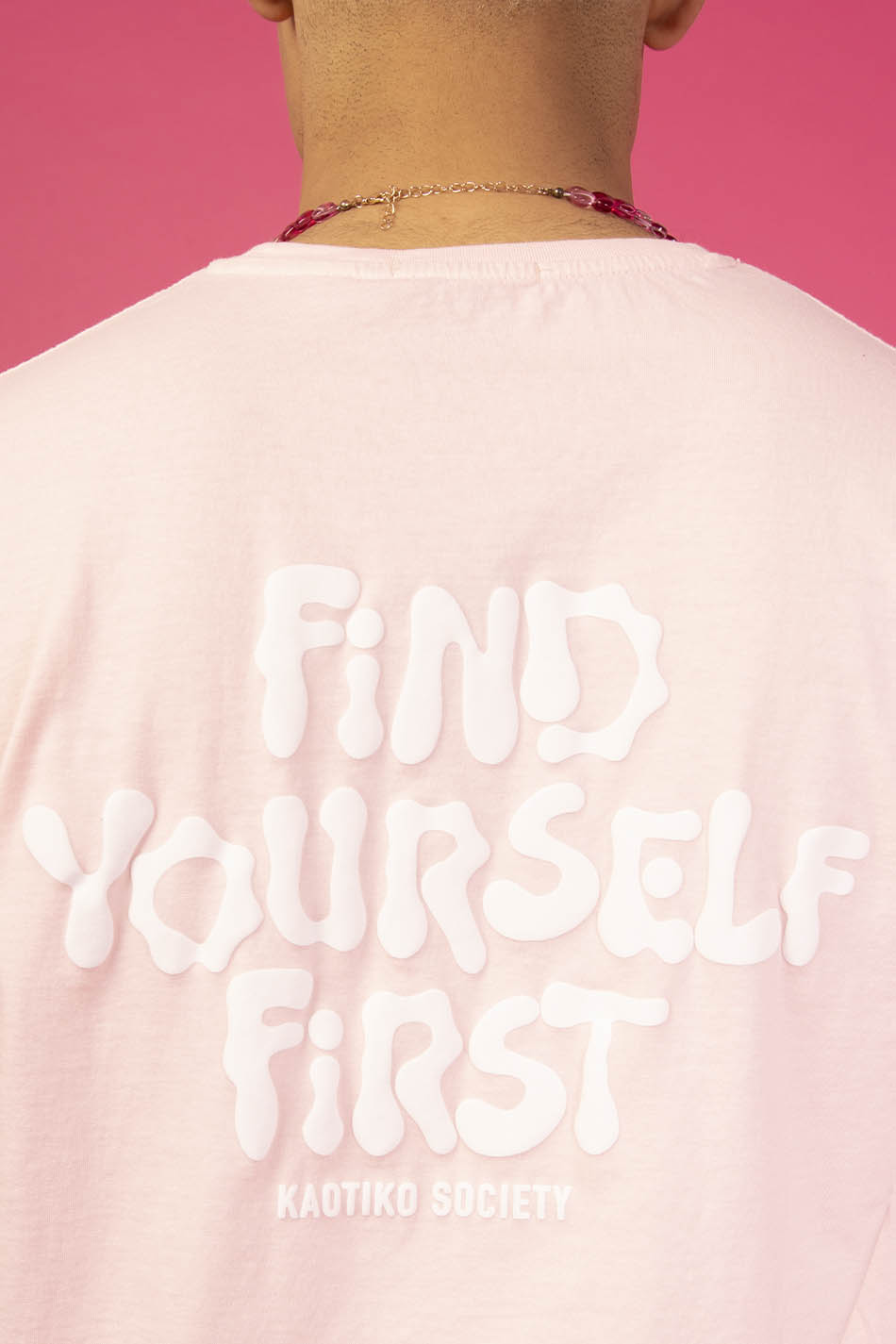 T-Shirt Washed Find Yourself Pink