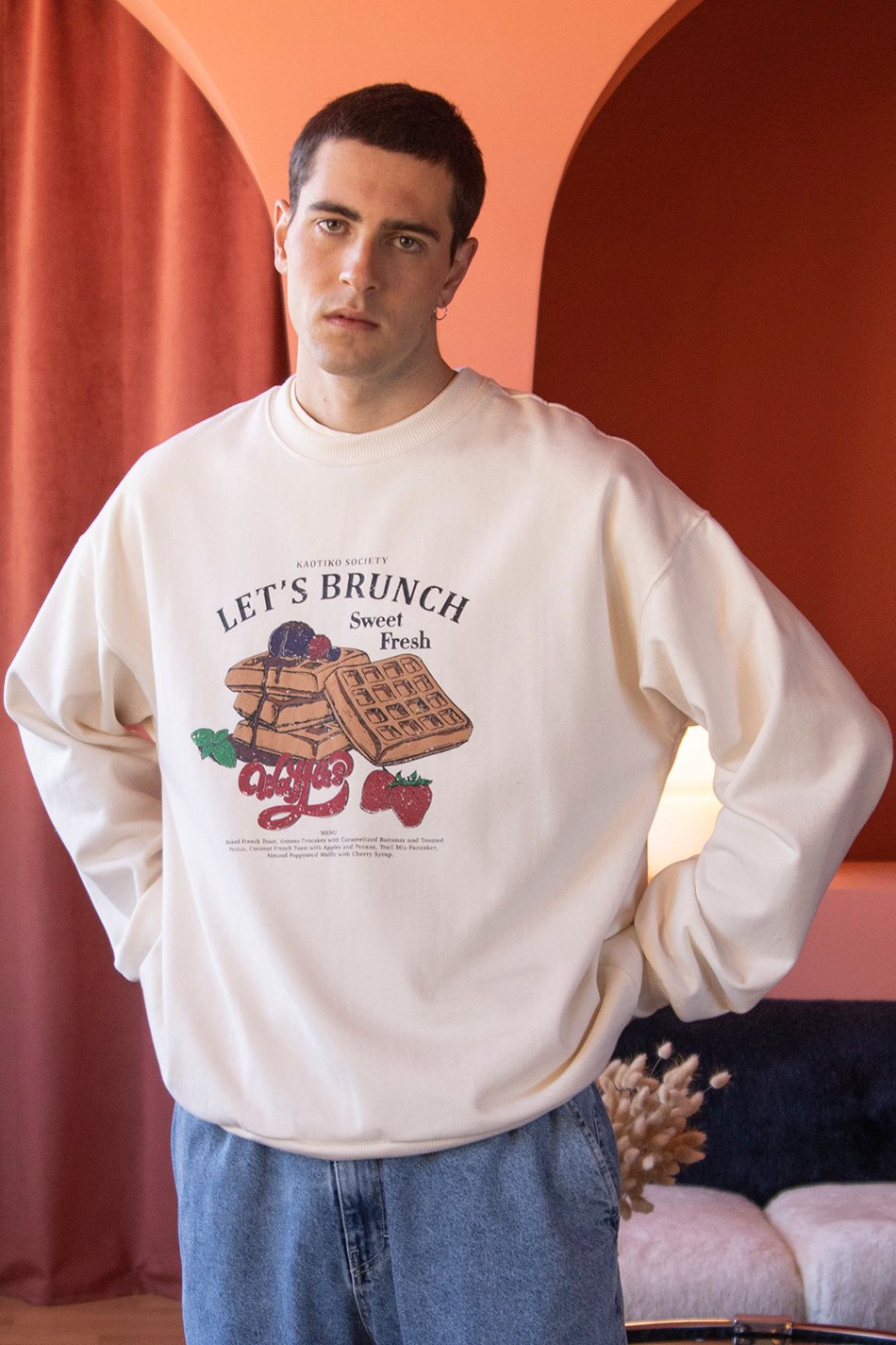 Sweatshirt Let's Brunch Ivory