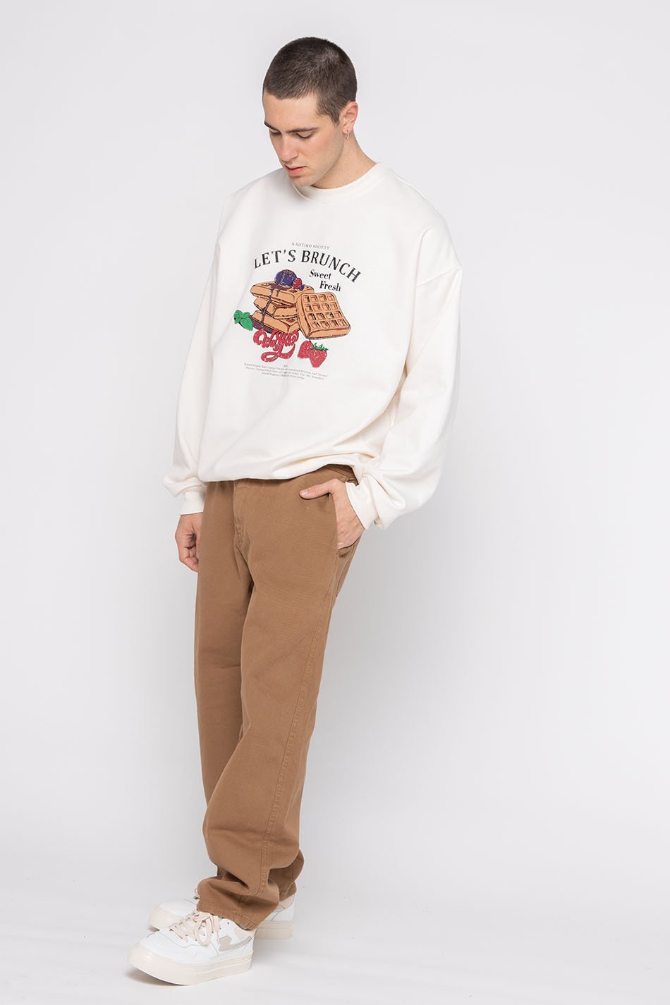 Sweatshirt Let's Brunch Ivory