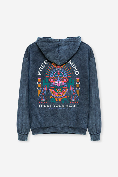 Sweat-shirt Washed Free Your Mind Navy