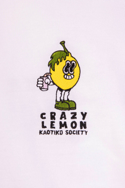 Crazy Lemon Sweatshirt in Weiß