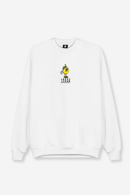 Sweatshirt Crazy Lemon Blanc