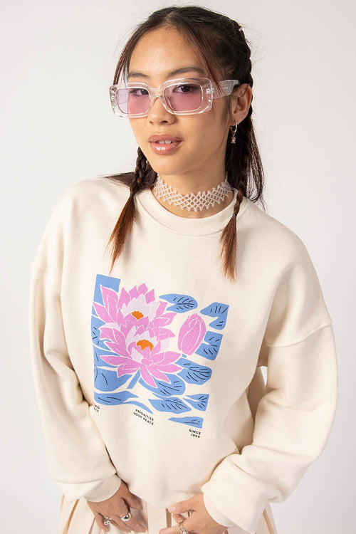 Water Lily Organic Cotton Sweatshirt