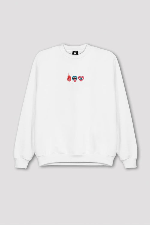 Mouth White Sweatshirt