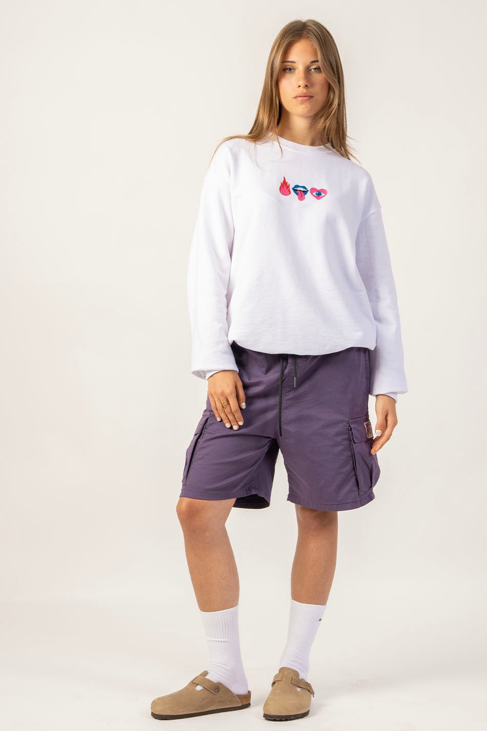 White Mouth Sweatshirt