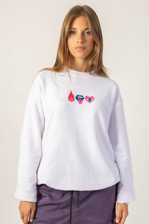 White Mouth Sweatshirt