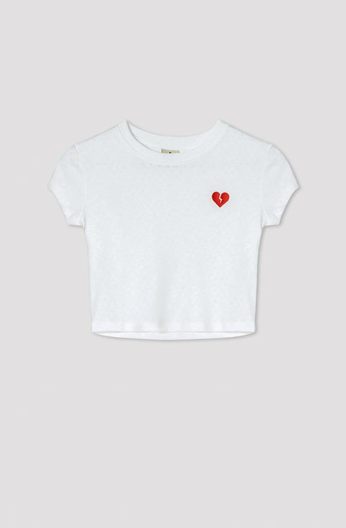 T-shirt Broken Heart White