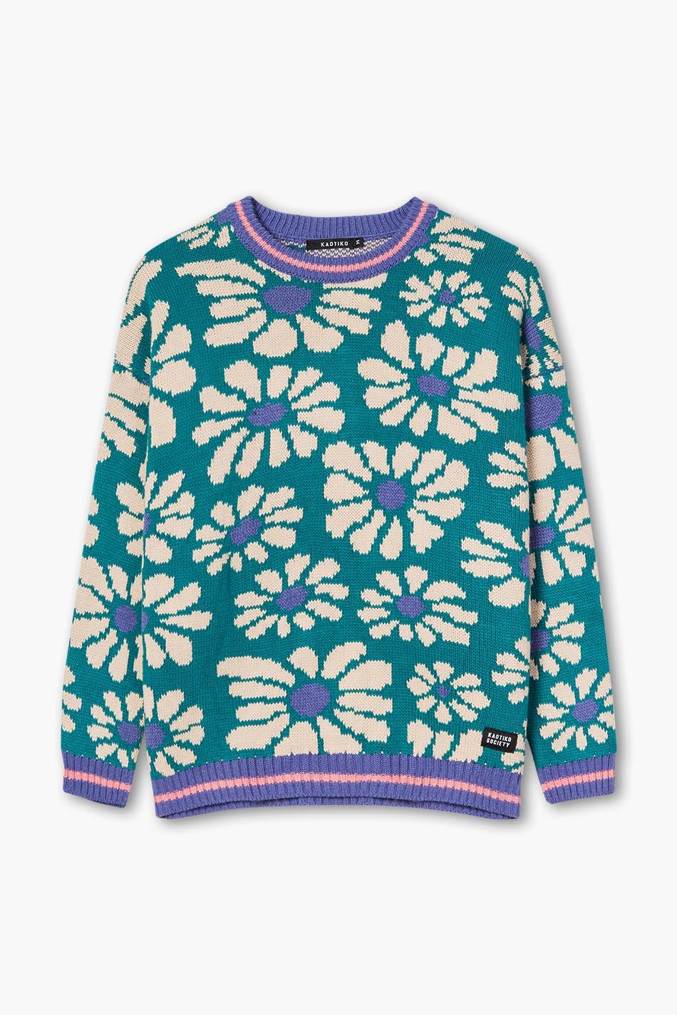 Pull Flowers Green/Blue