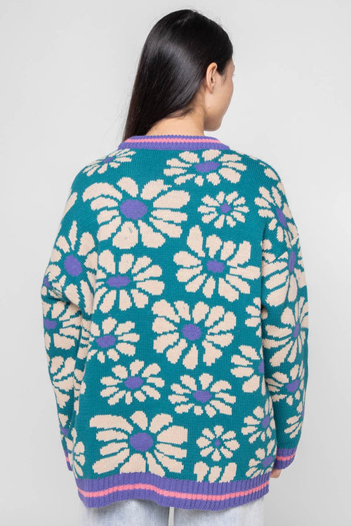 Pull Flowers Green/Blue