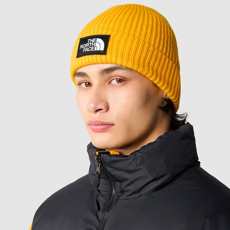 Mütze The North Face Logo Box Cuffed Yellow