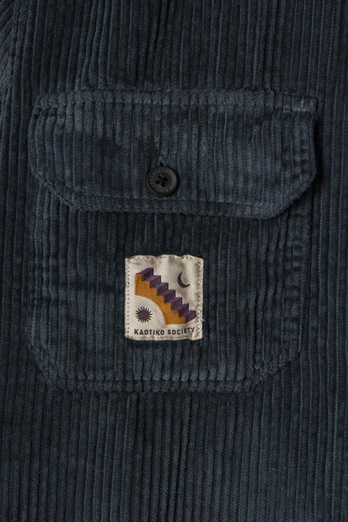Tee-shirt Corduroy Minimal Bluish-Grey