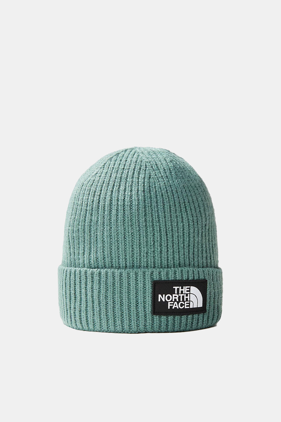 Bonnet The North Face Logo Box Cuffed Dark Sage