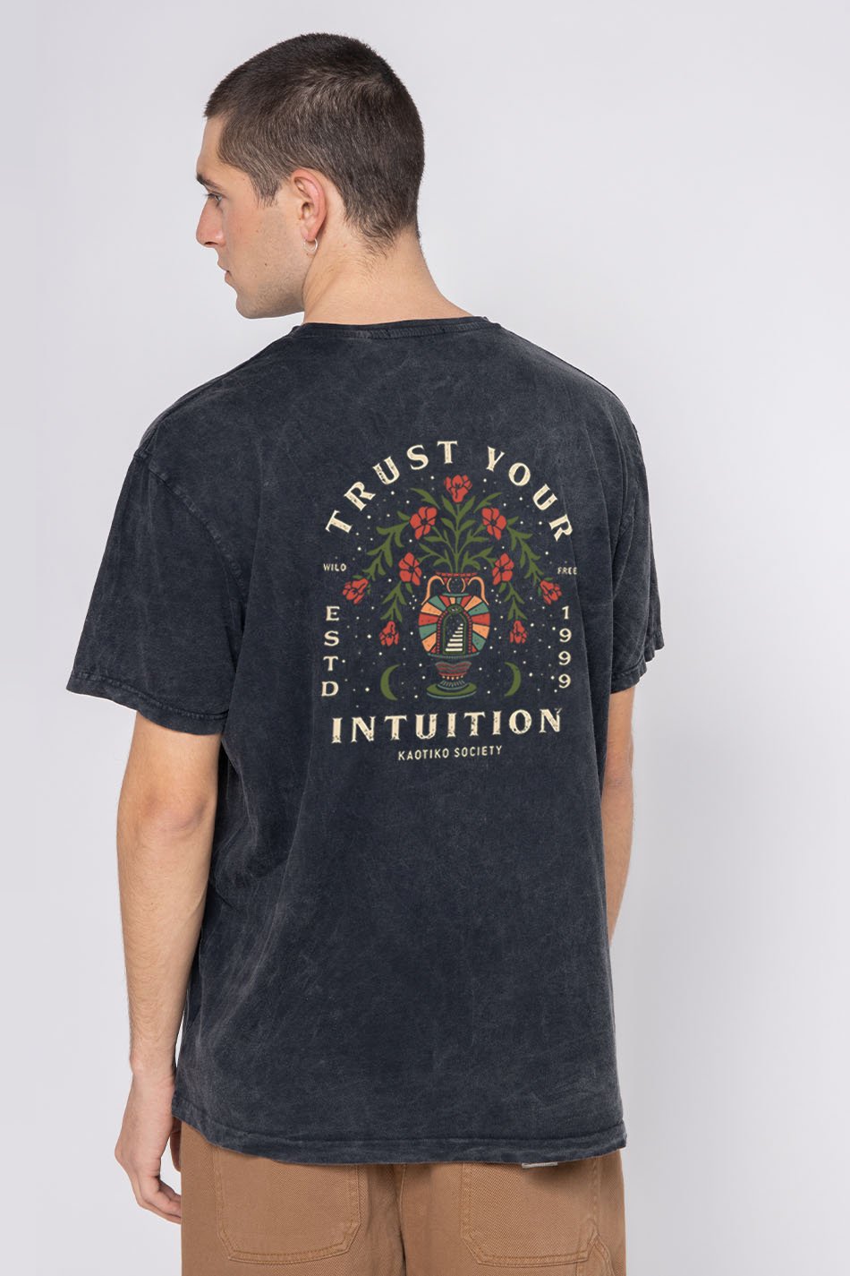 Washed Trust Your Intuition Black T-Shirt